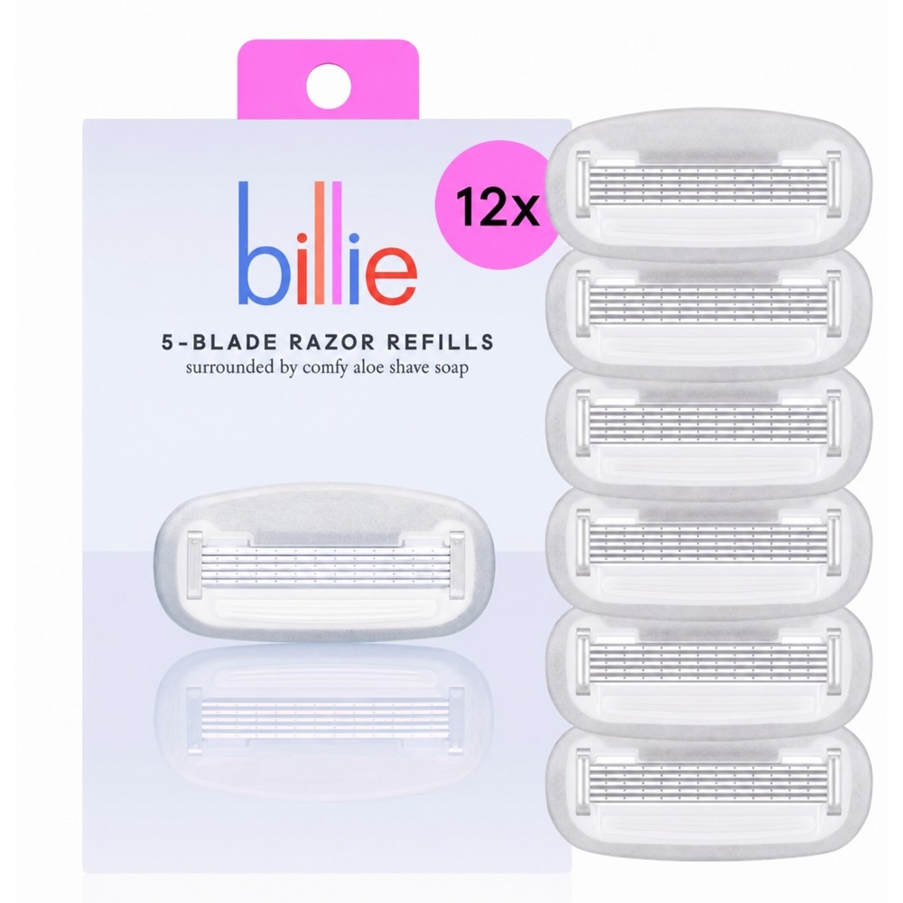 Billie Women's Razor Refill Blades 5-Blade Cartridges, 12 Count